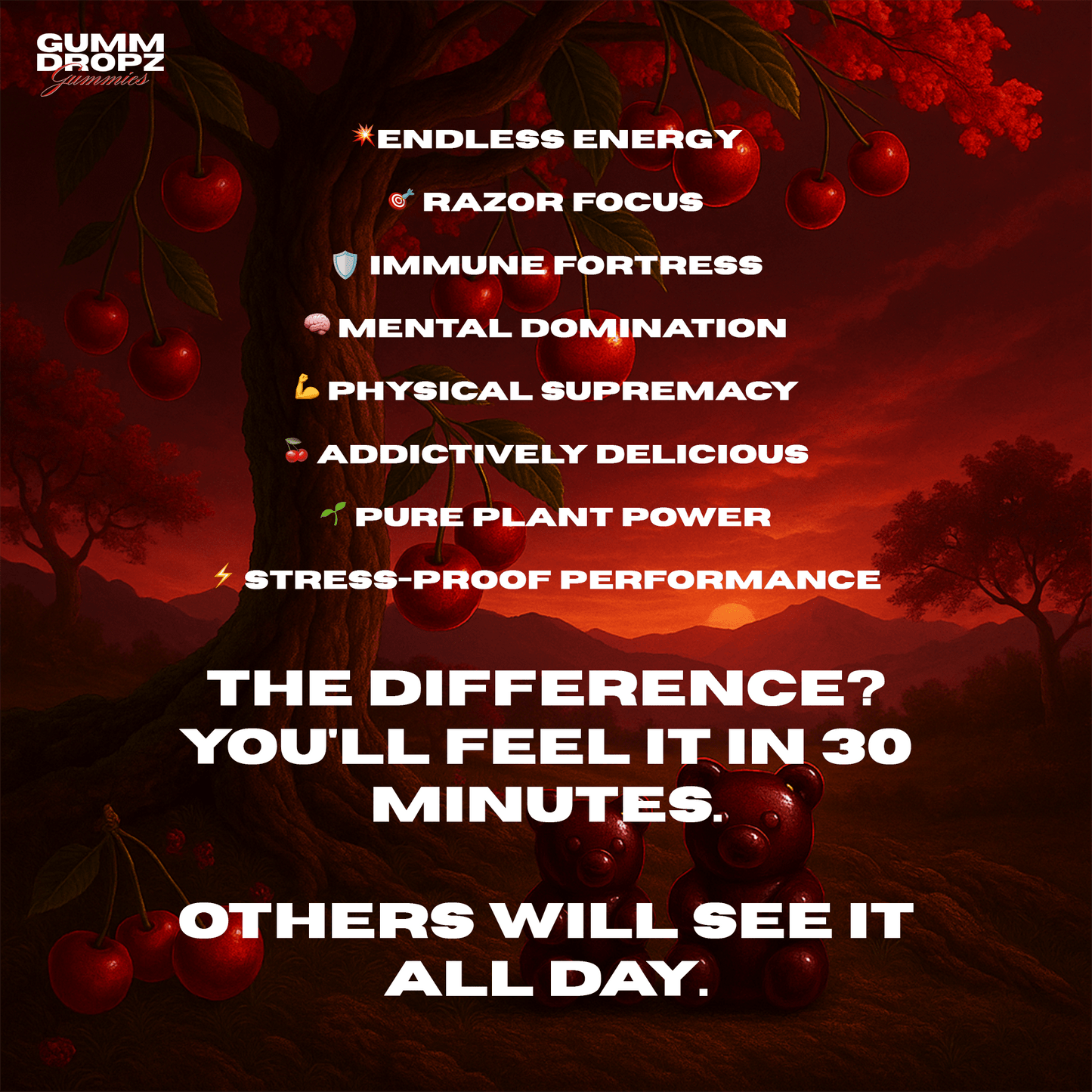 Gumm Dropz® – Black Cherry Gummies - ALL IN ONE 🍒 - GUMM DROPZ®